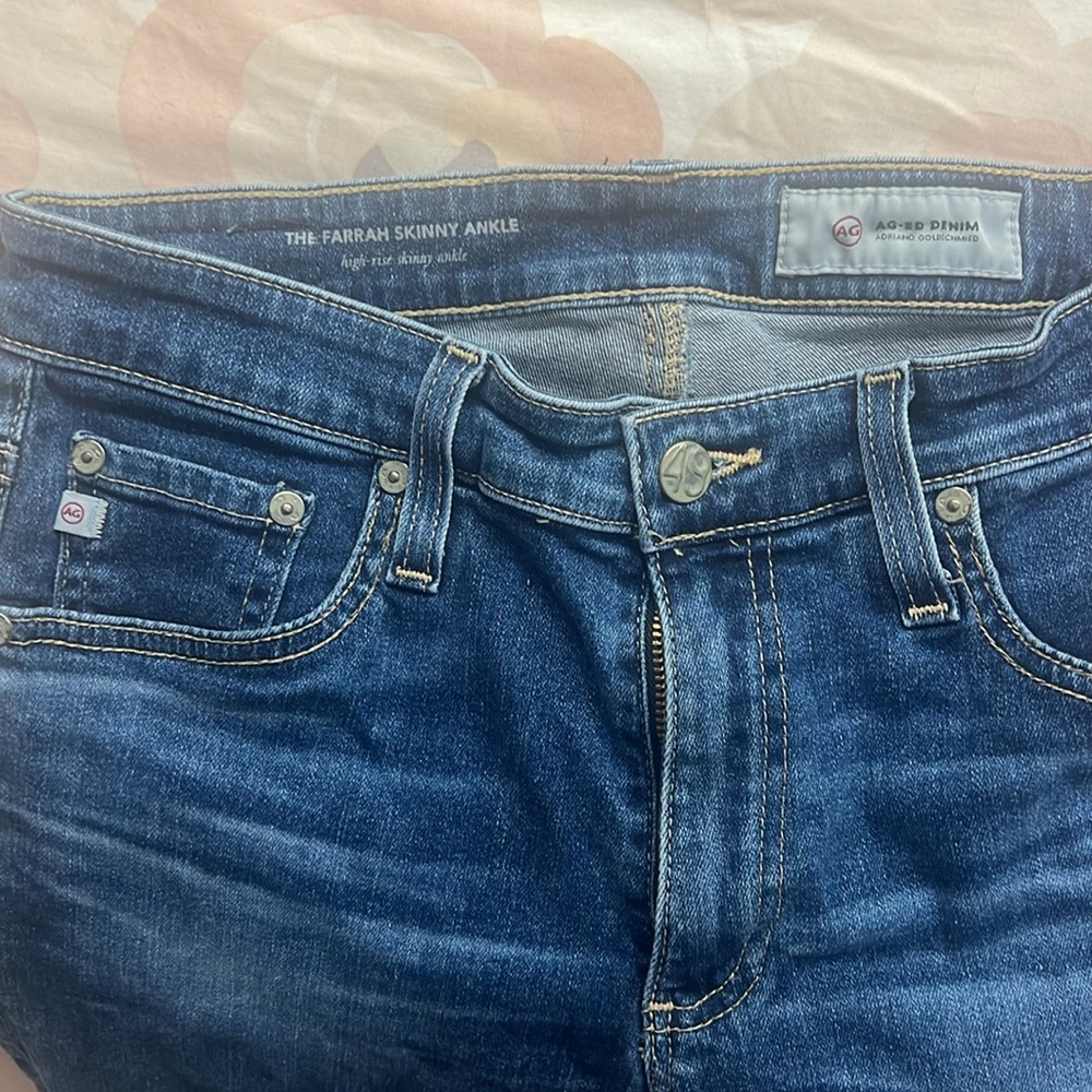 AG $235 Farrah High Rise Ankle Skinny Jeans - Picture 3 of 4